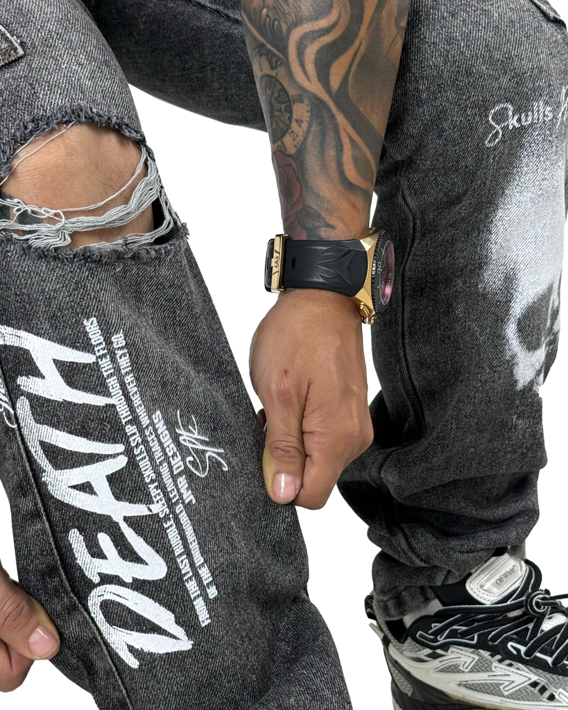 Regular Cargo Efecto Seda Stemp Roto Rodilla