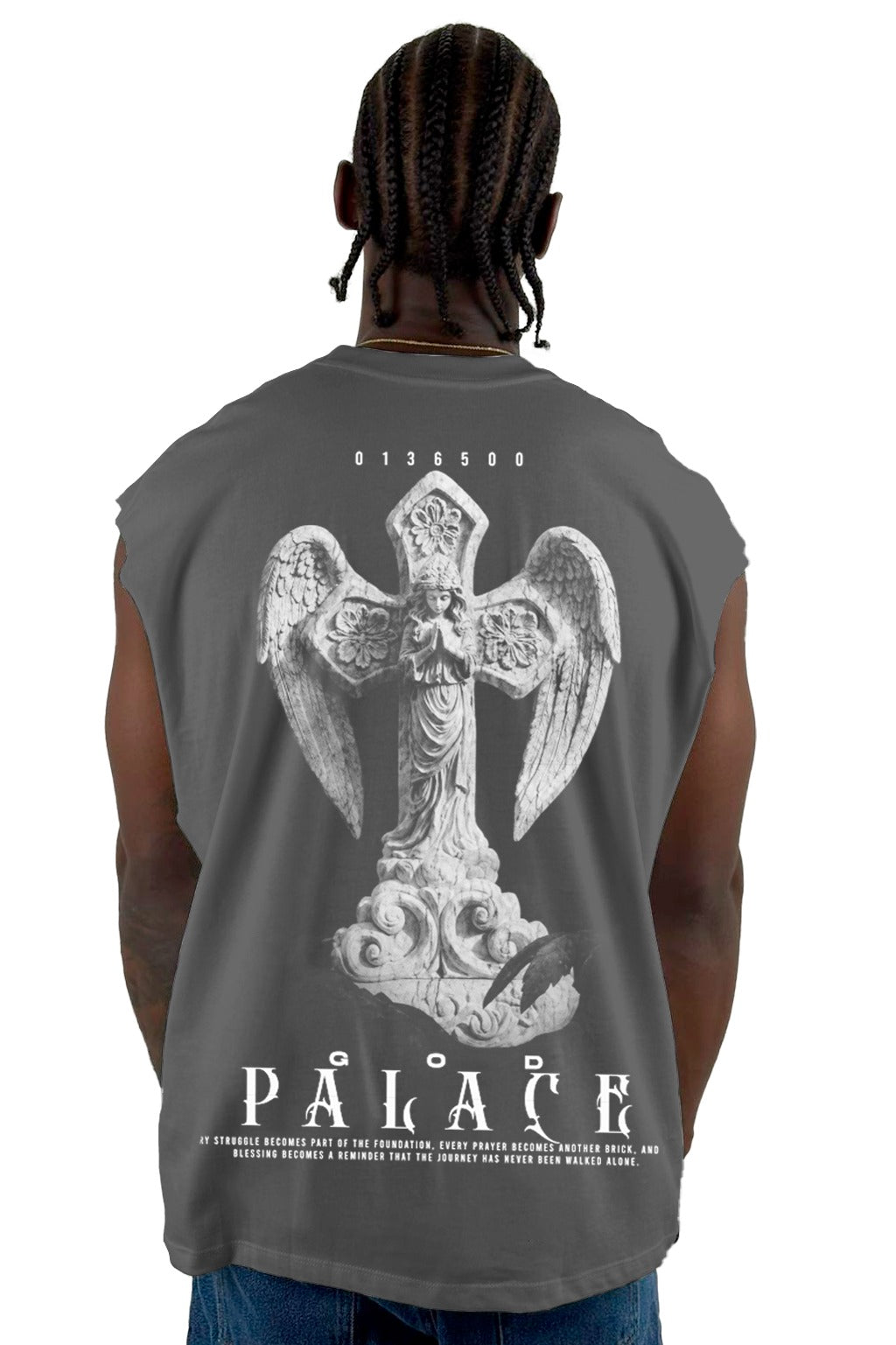 Camisilla Gris God Palace Cruz Alto Gramaje