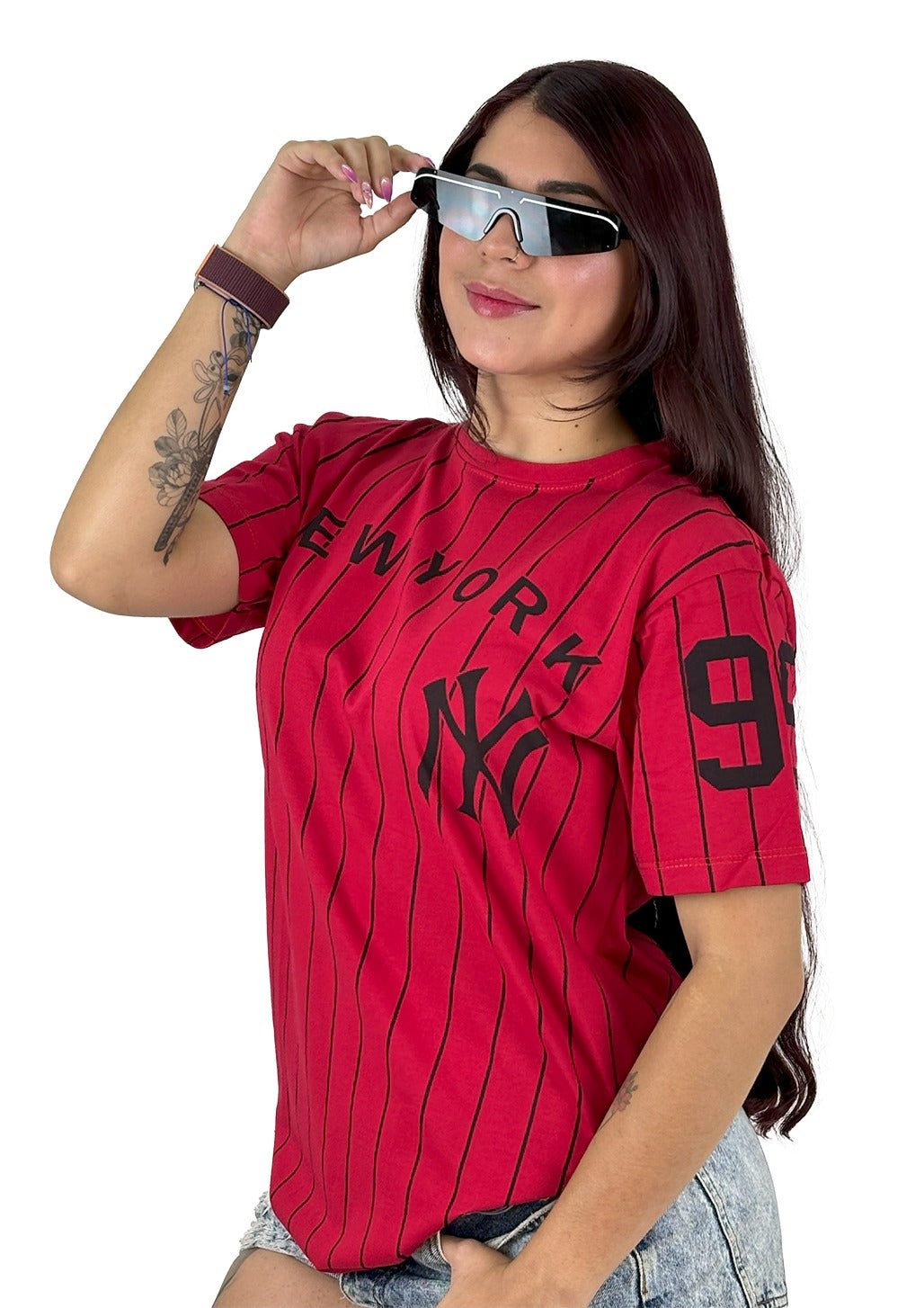 Camiseta Roja NY 99 Negro