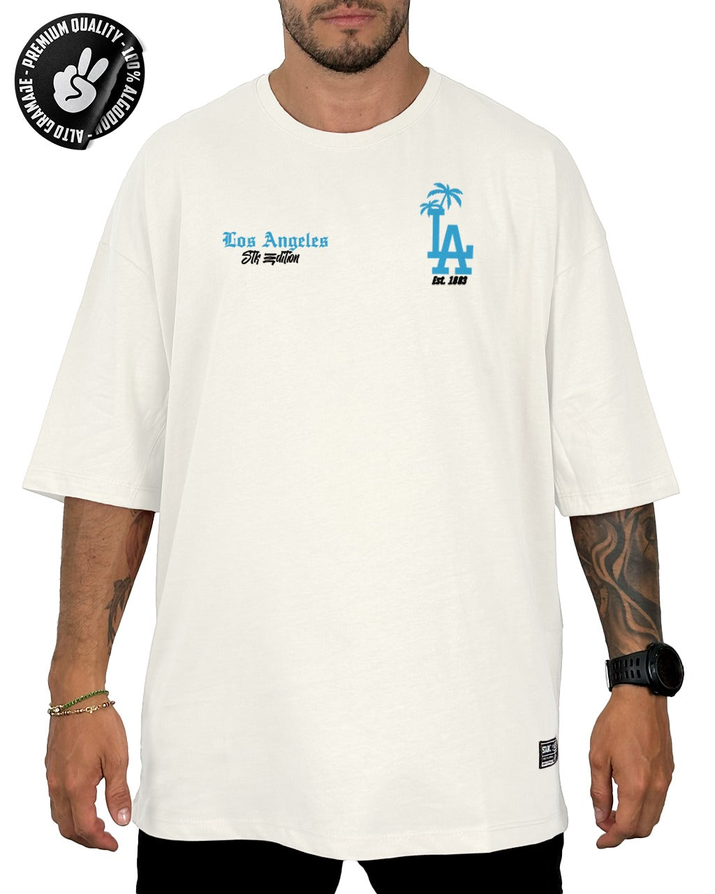 Oversize Blanco Los Angeles LA Alto Gramaje