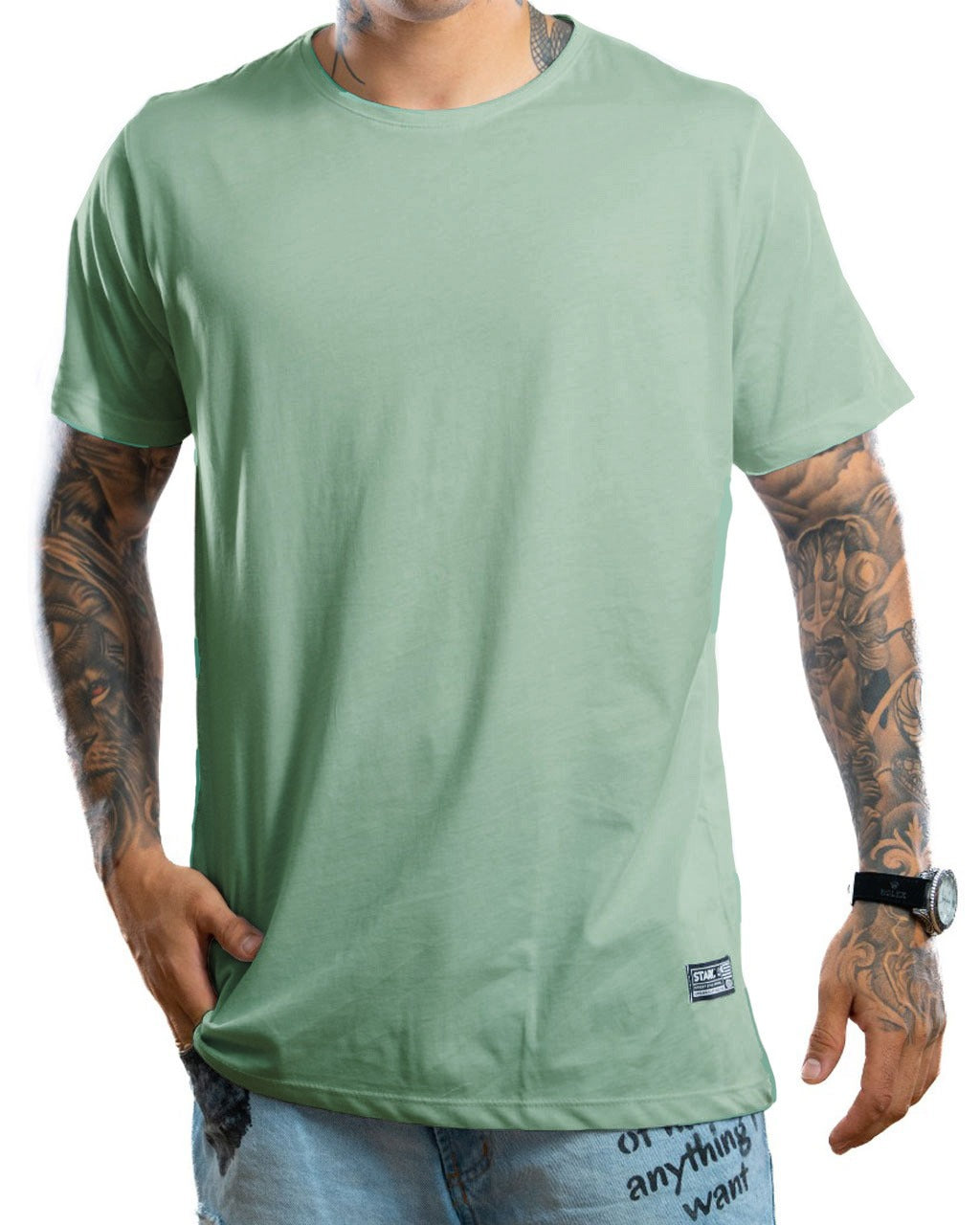 camiseta basica verde