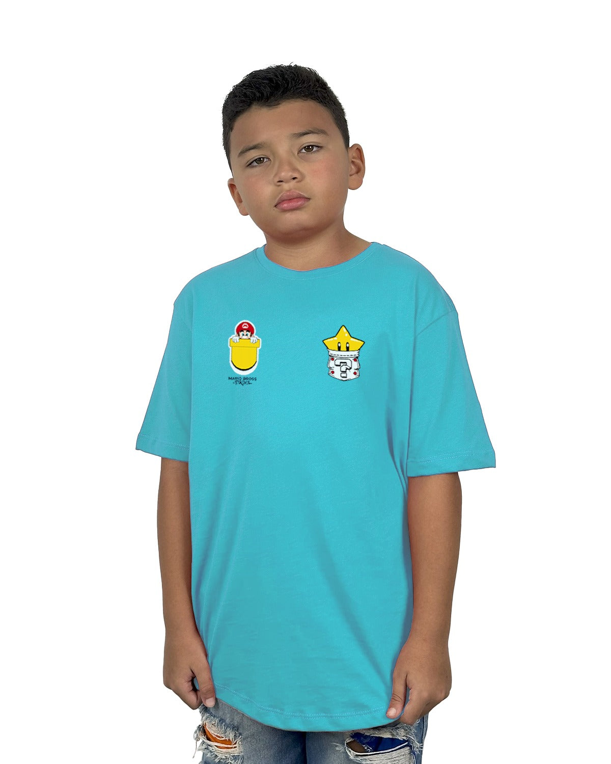 Oversize Niño Azul Mario Bros