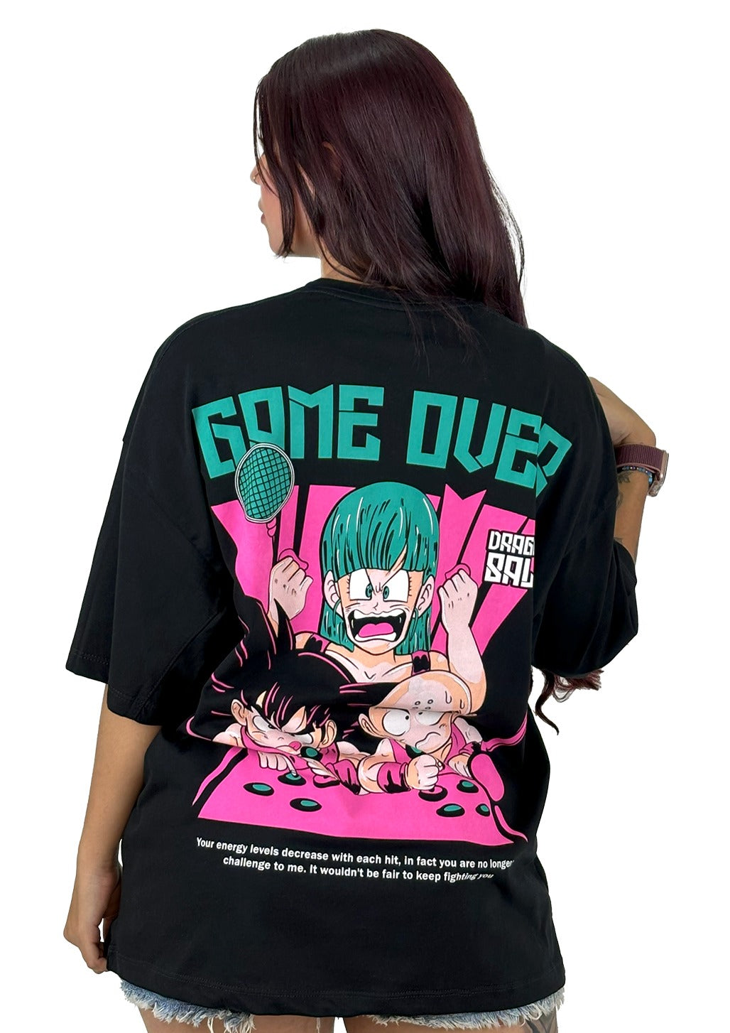 OVERSIZE NEGRA GAME OVER GOKU