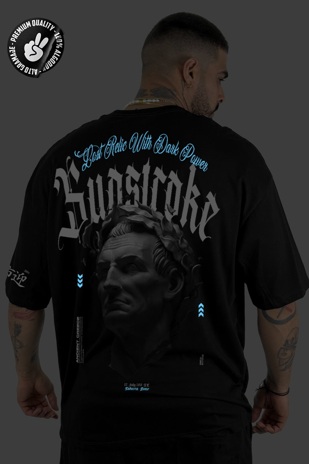 Oversize Negra Dark Power Alto Gramaje luminusense