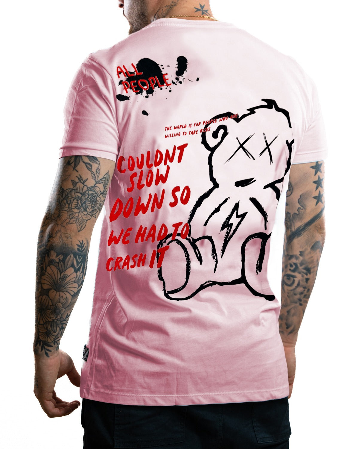 Camiseta Rosada Risk Oso