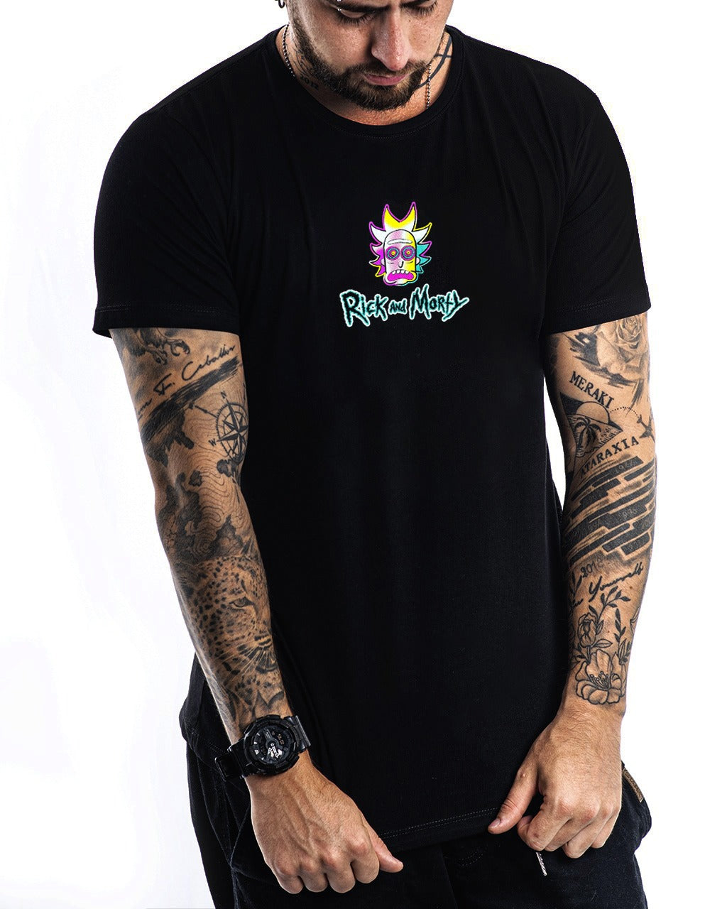 Camiseta Negra Rick And Morty