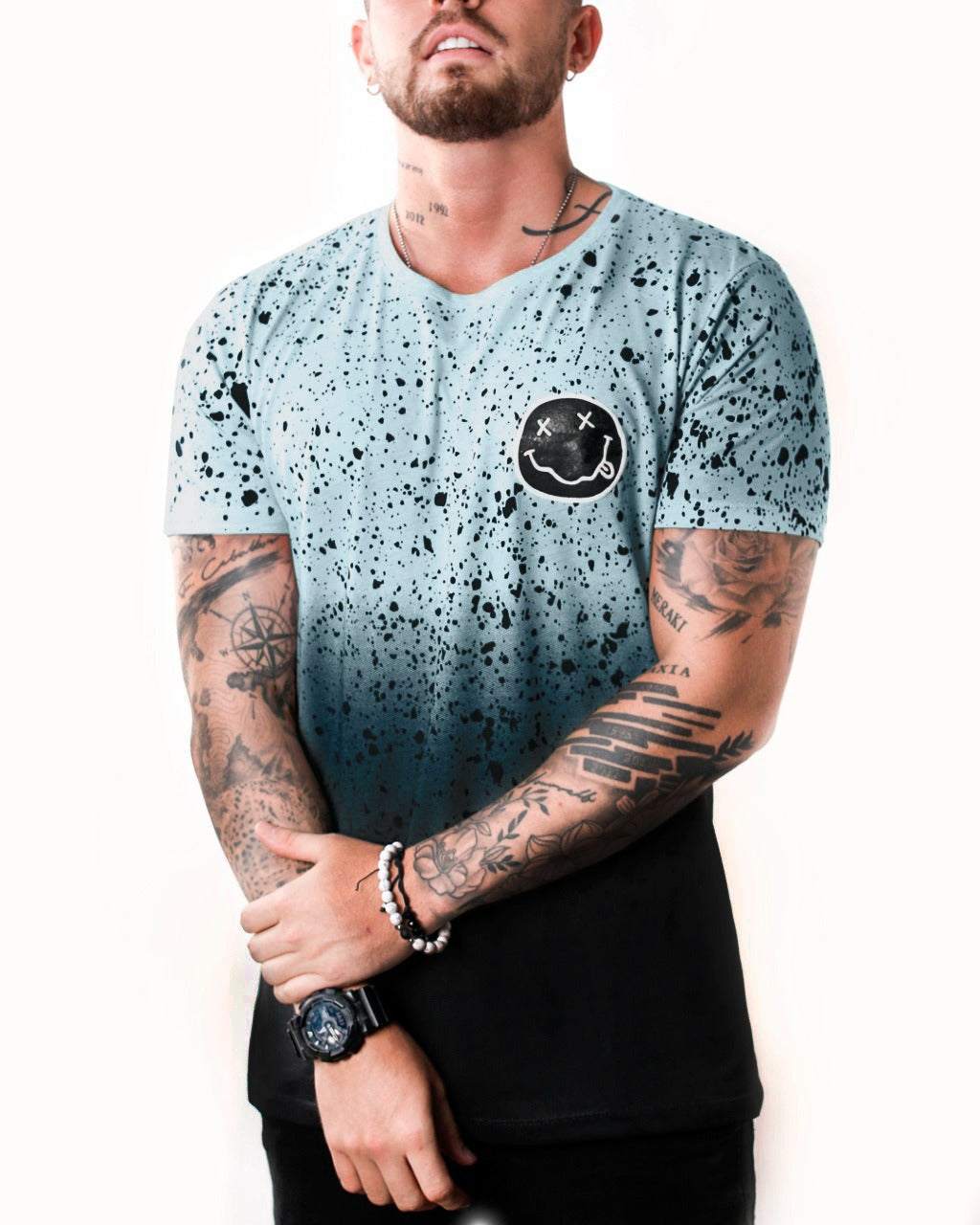 Camiseta Azul Carita