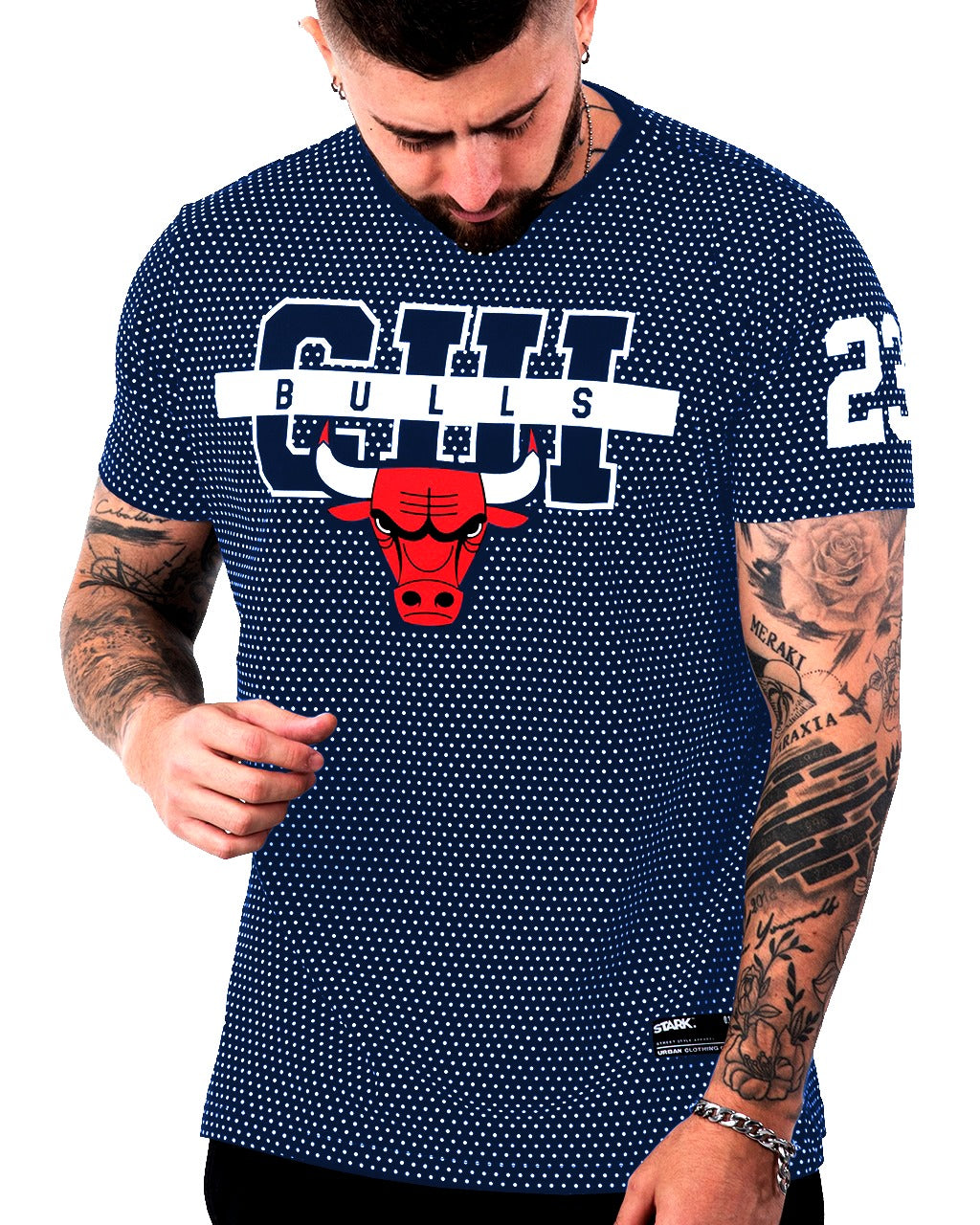 Camiseta Azul Hierro Bulls Puntos