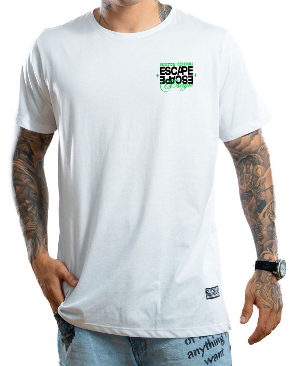 Camiseta Blanca Escape Any From Reality