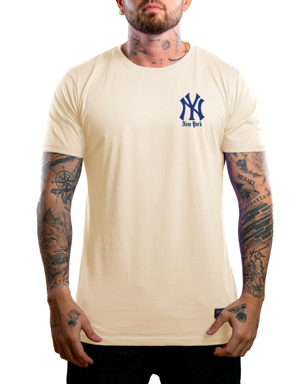 Camiseta Crema New York Yankees