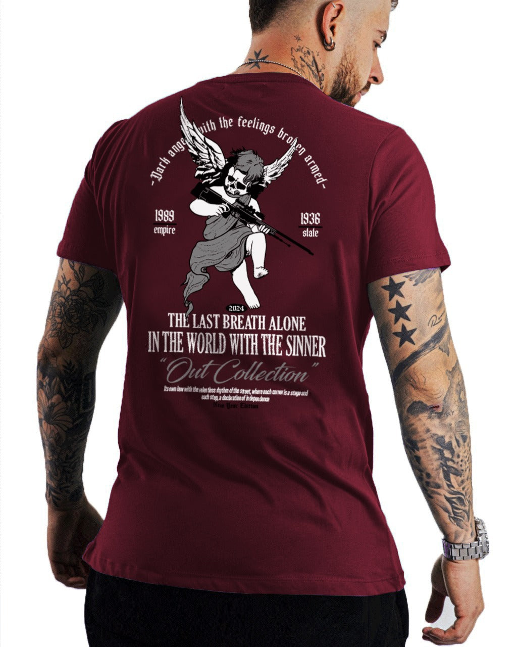 Camiseta Rojo Violeta The Last Breath Alone