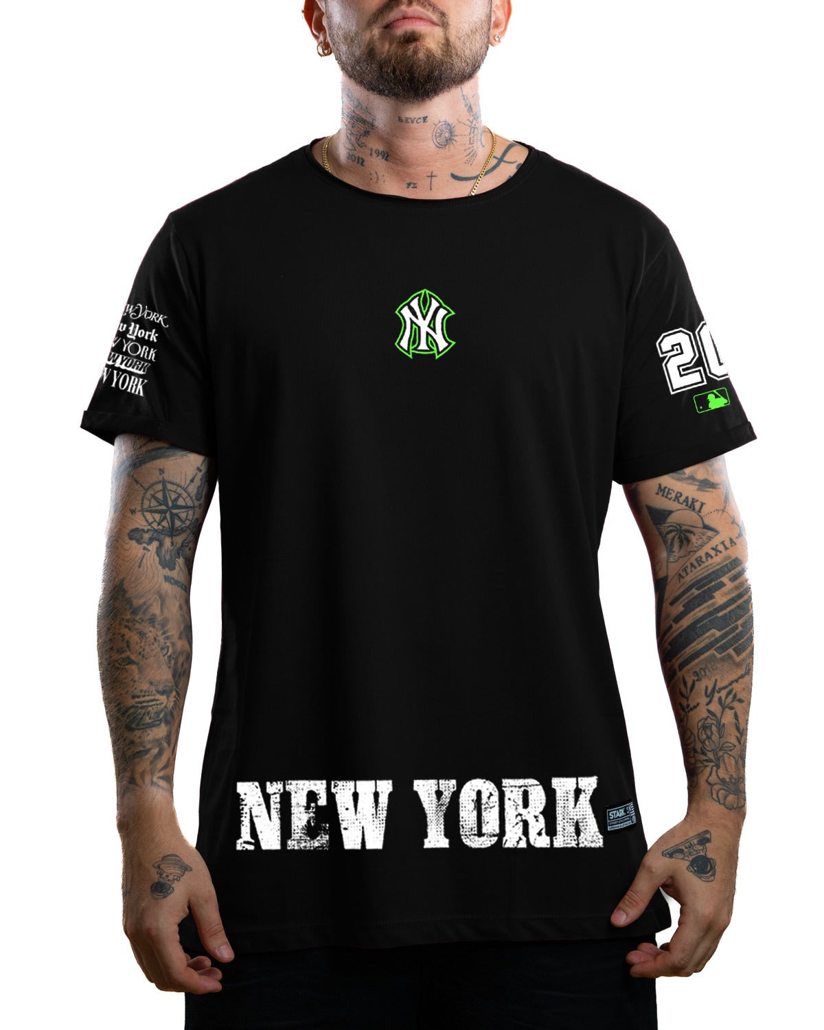 Camiseta negra yankee neon 20