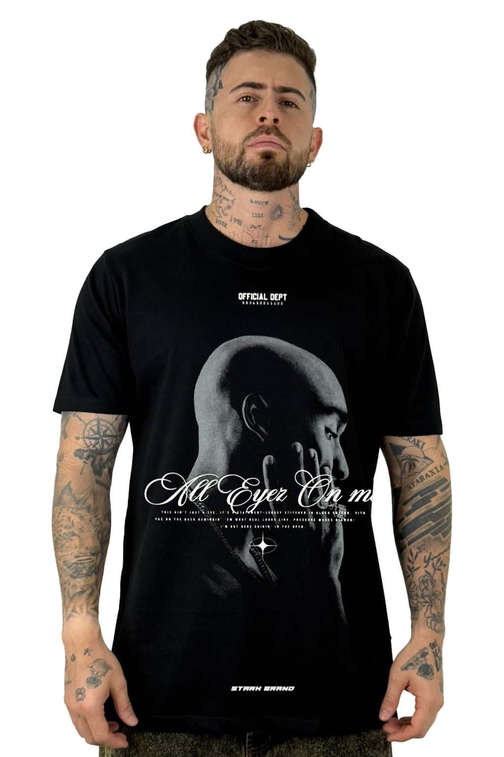 Camiseta Negra All Eyes On Me Alto Gramaje