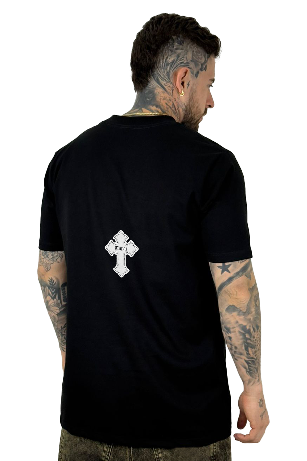 Camiseta Negra All Eyes On Me Alto Gramaje