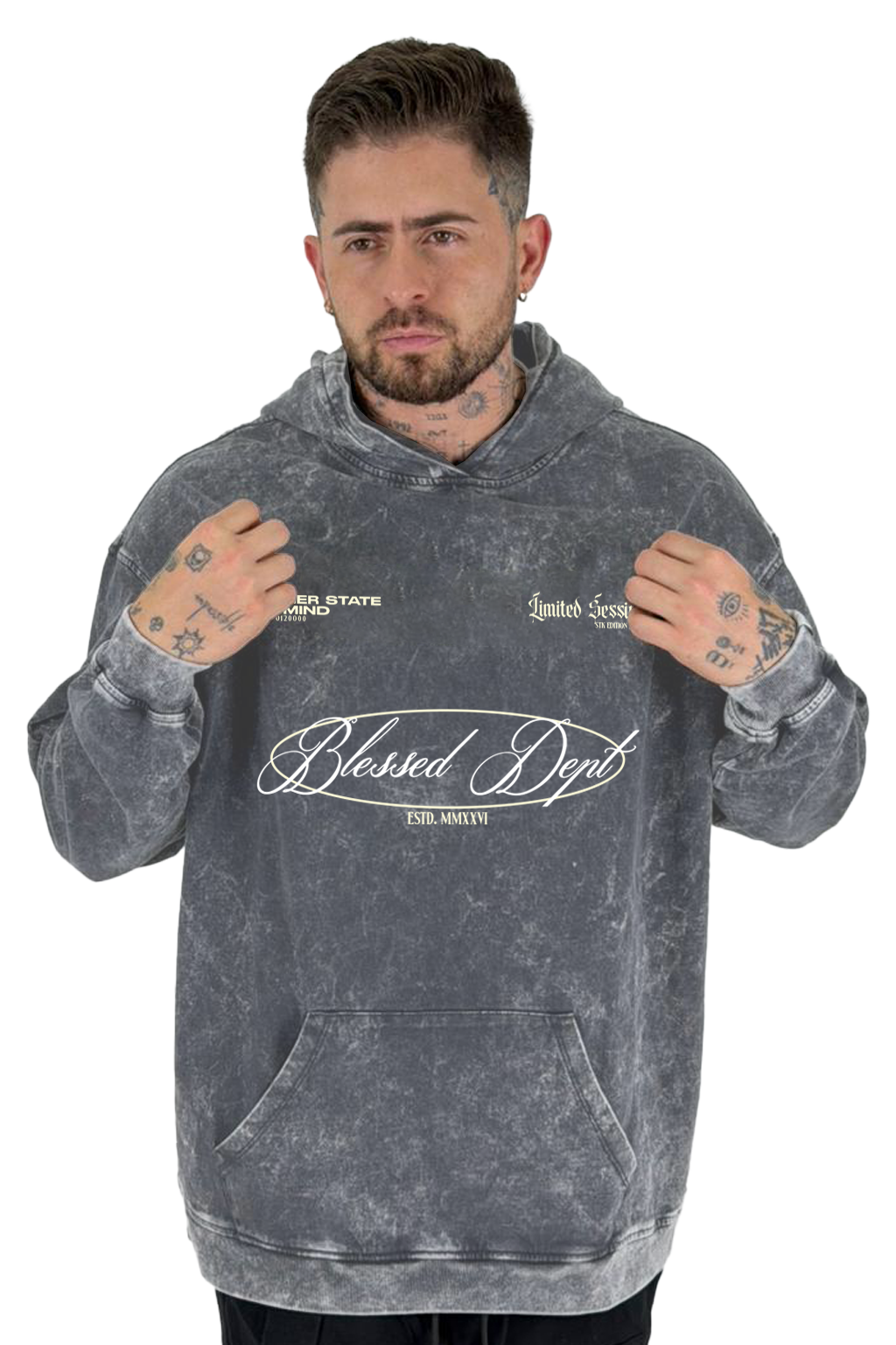 Buzo gris sky blessed dept