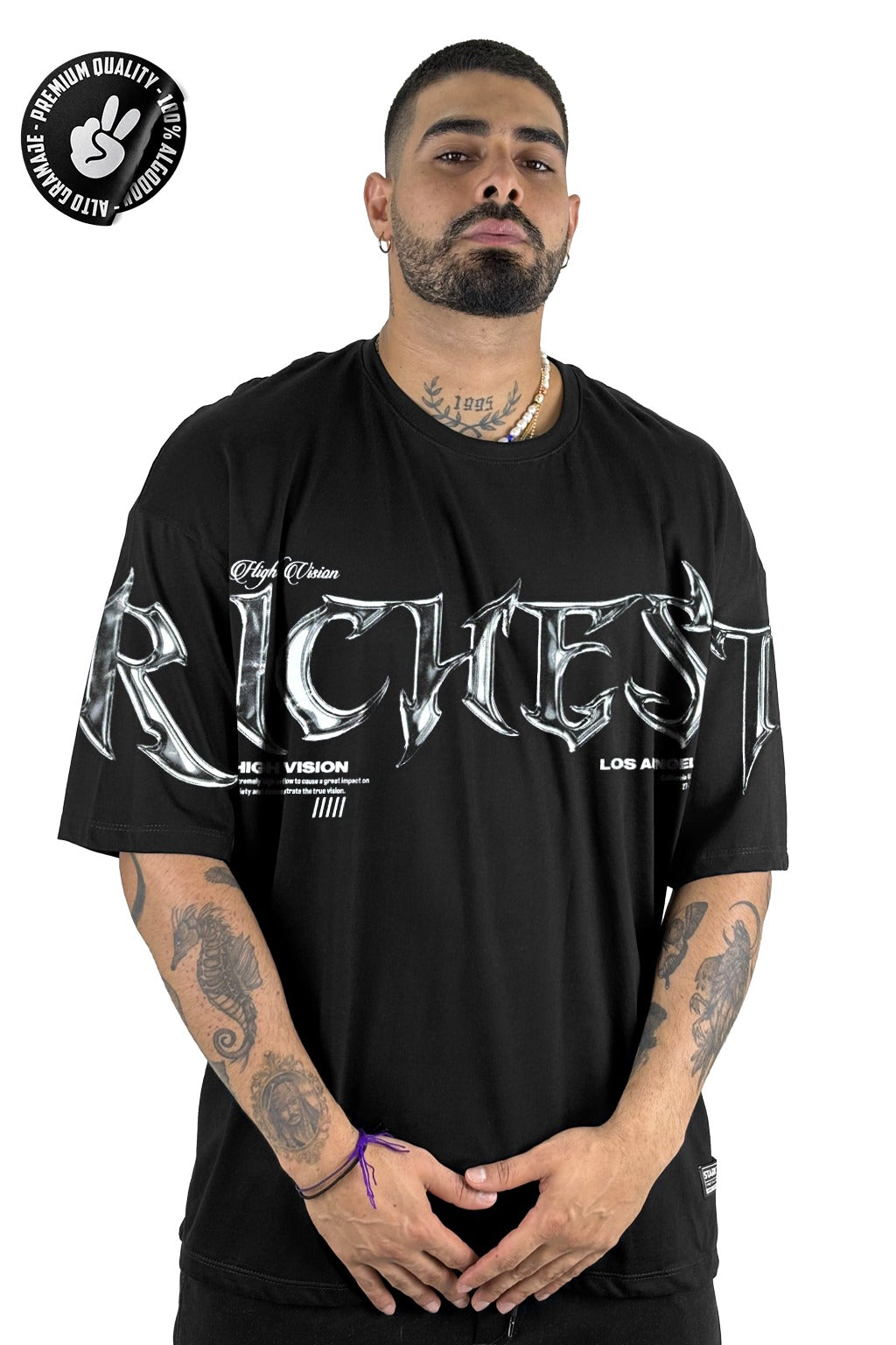 Oversize Negra Richest Alto Gramaje