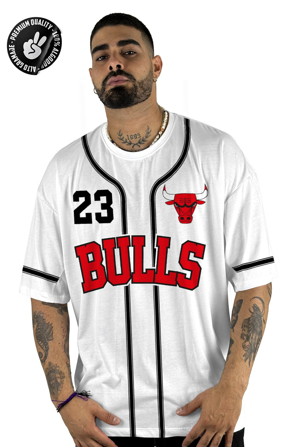 Oversize Blanca Alto Gramaje Bulls 23