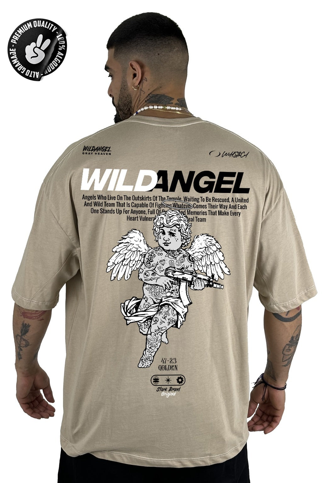 Oversize Beige Wild Angel Alto Gramaje