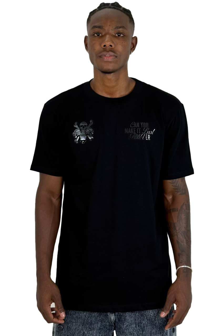 Camiseta Negra Can You Make It Alto Gramaje