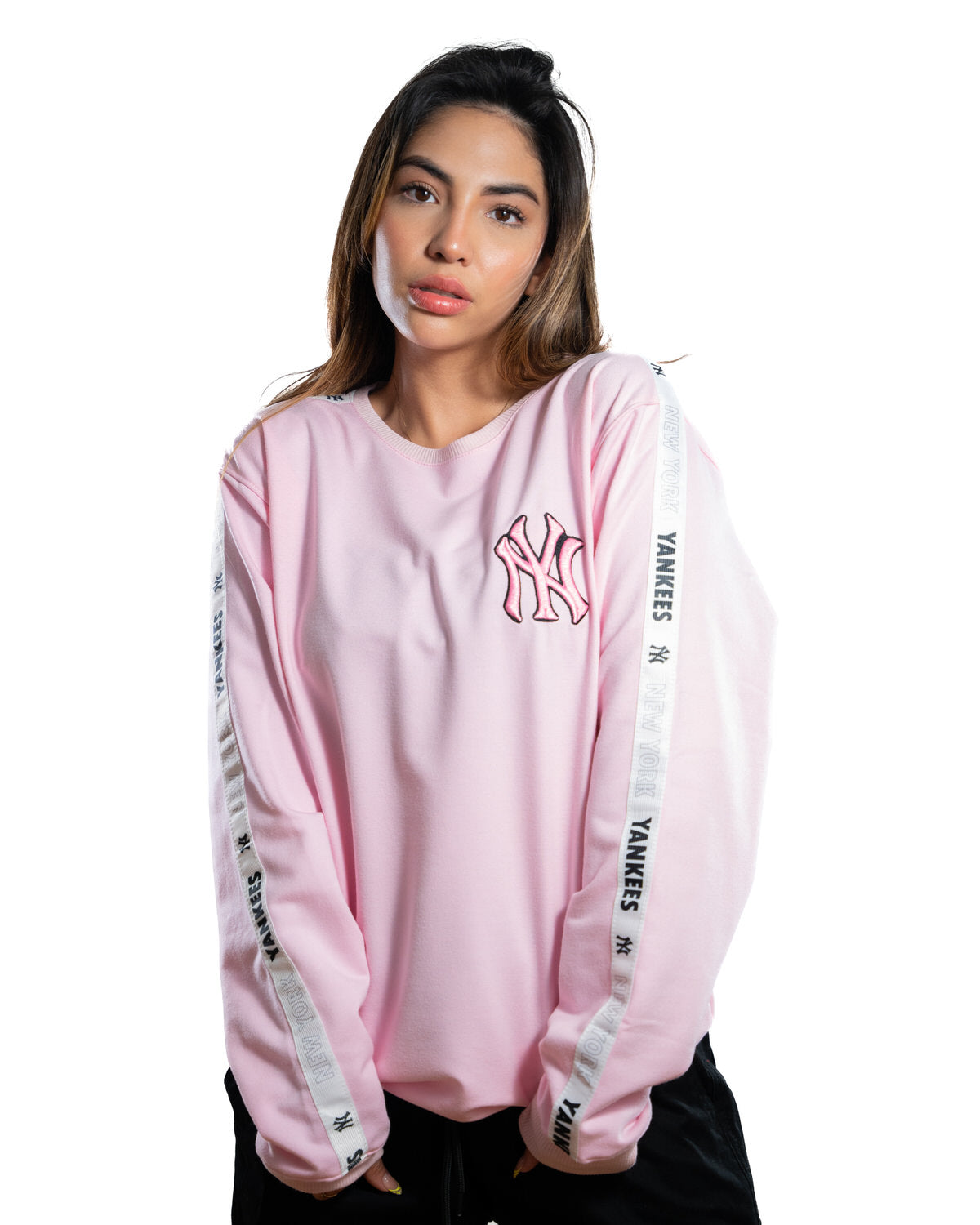 Buzo NY cinta rosado