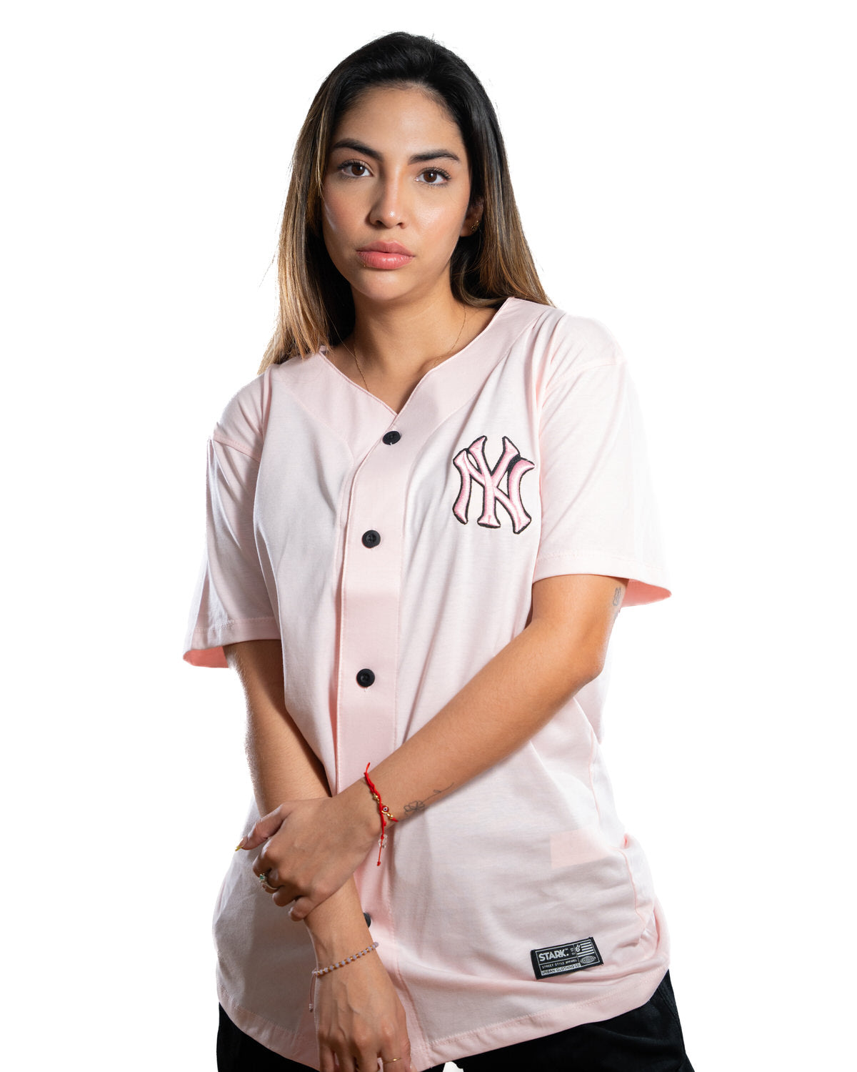 Beisbolera rosada ny bordado