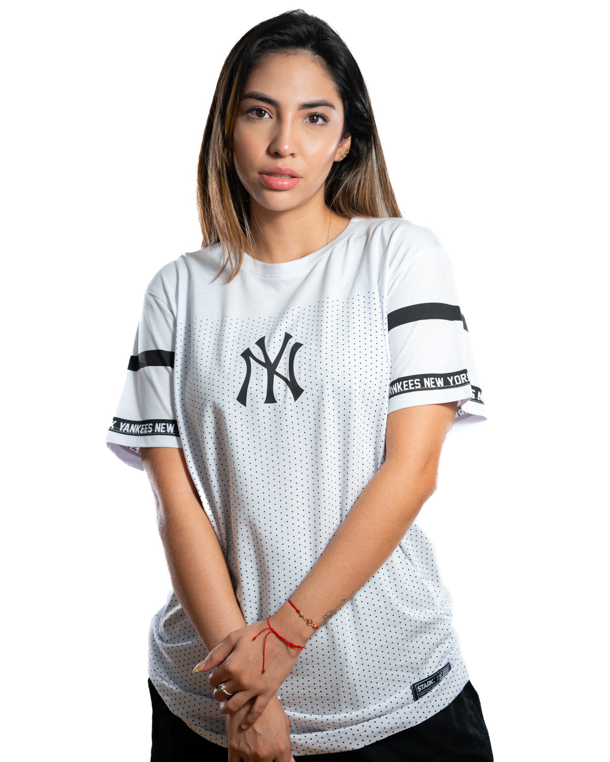 Camiseta blanca New York puntos