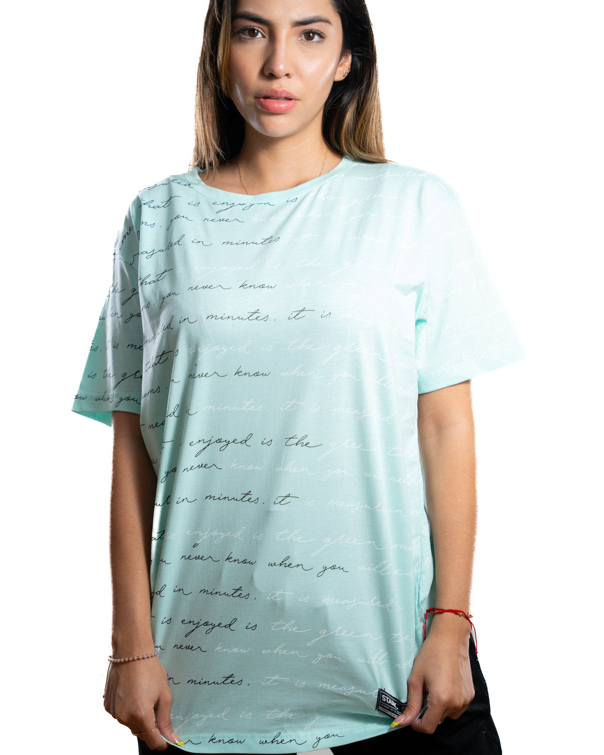 Camiseta firmas azul