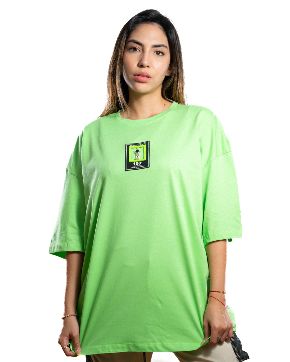 Oversize verde neon astronauta
