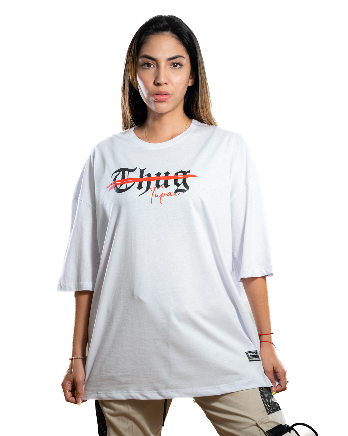 Oversize blanca THUG 2pac