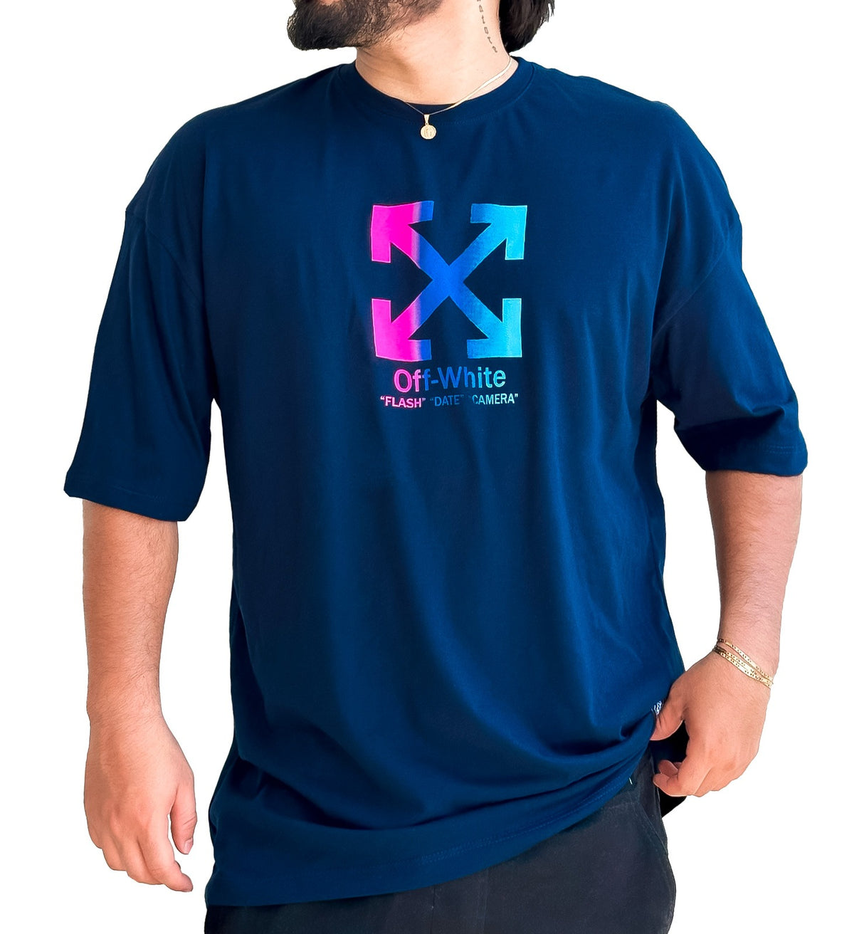 Oversize Navy Off Difuminado