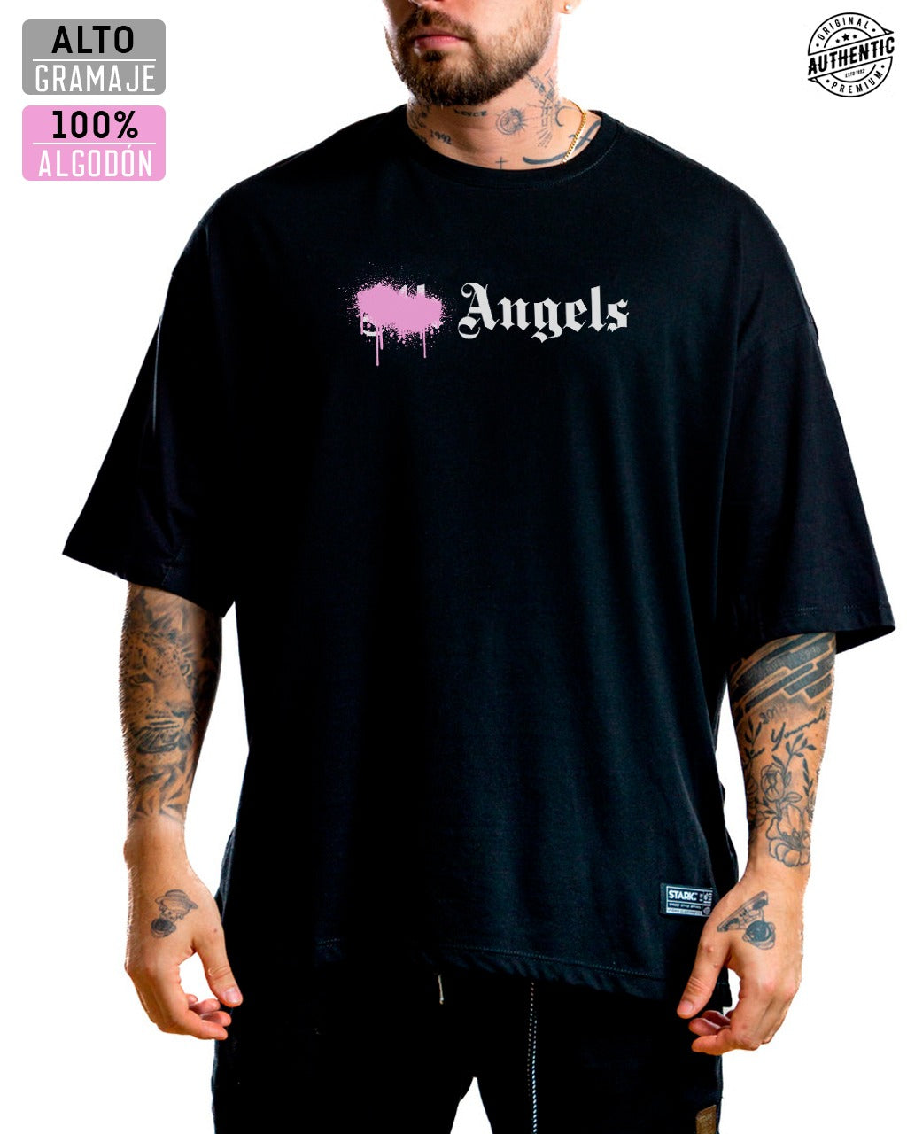 Oversize Negra Angels Alto Gramaje