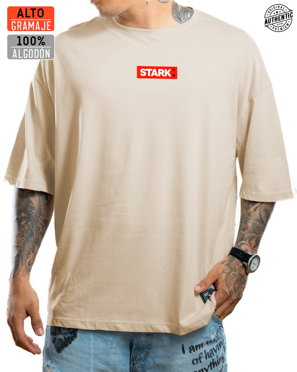 Oversize Beige Stark Alto Gramaje