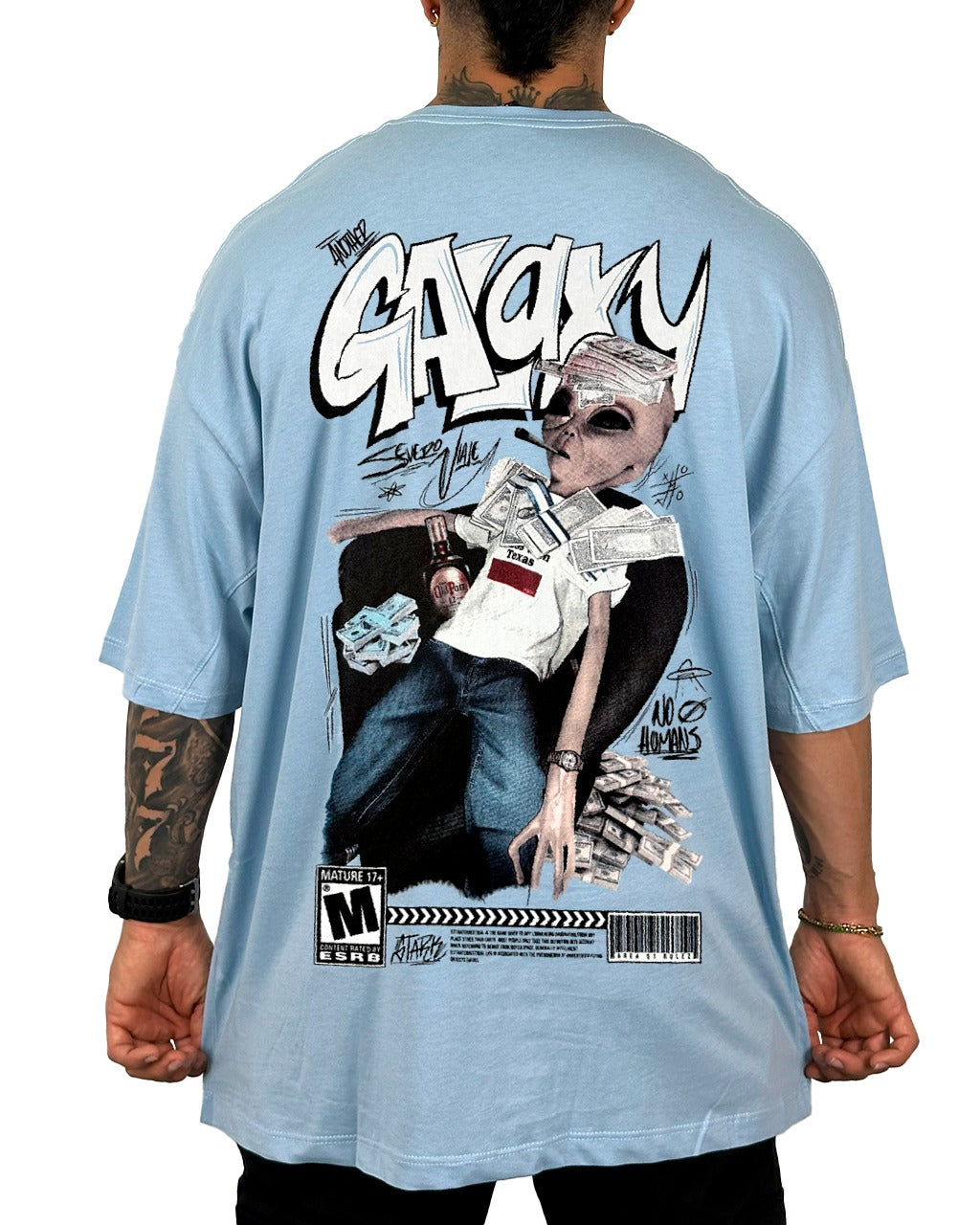 Oversize Azul Galaxy Alien