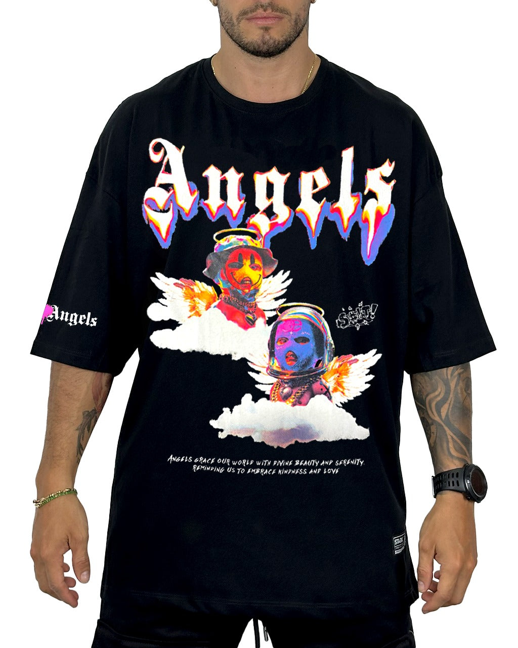 Oversize Negra Angels Grace Our World