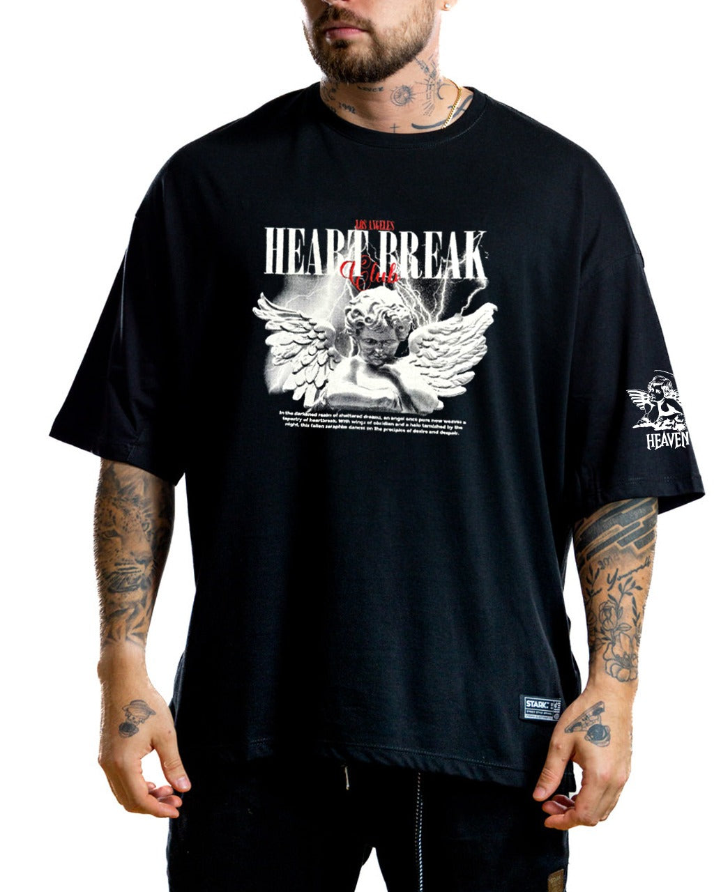 Oversize Negra Heart Break Angel