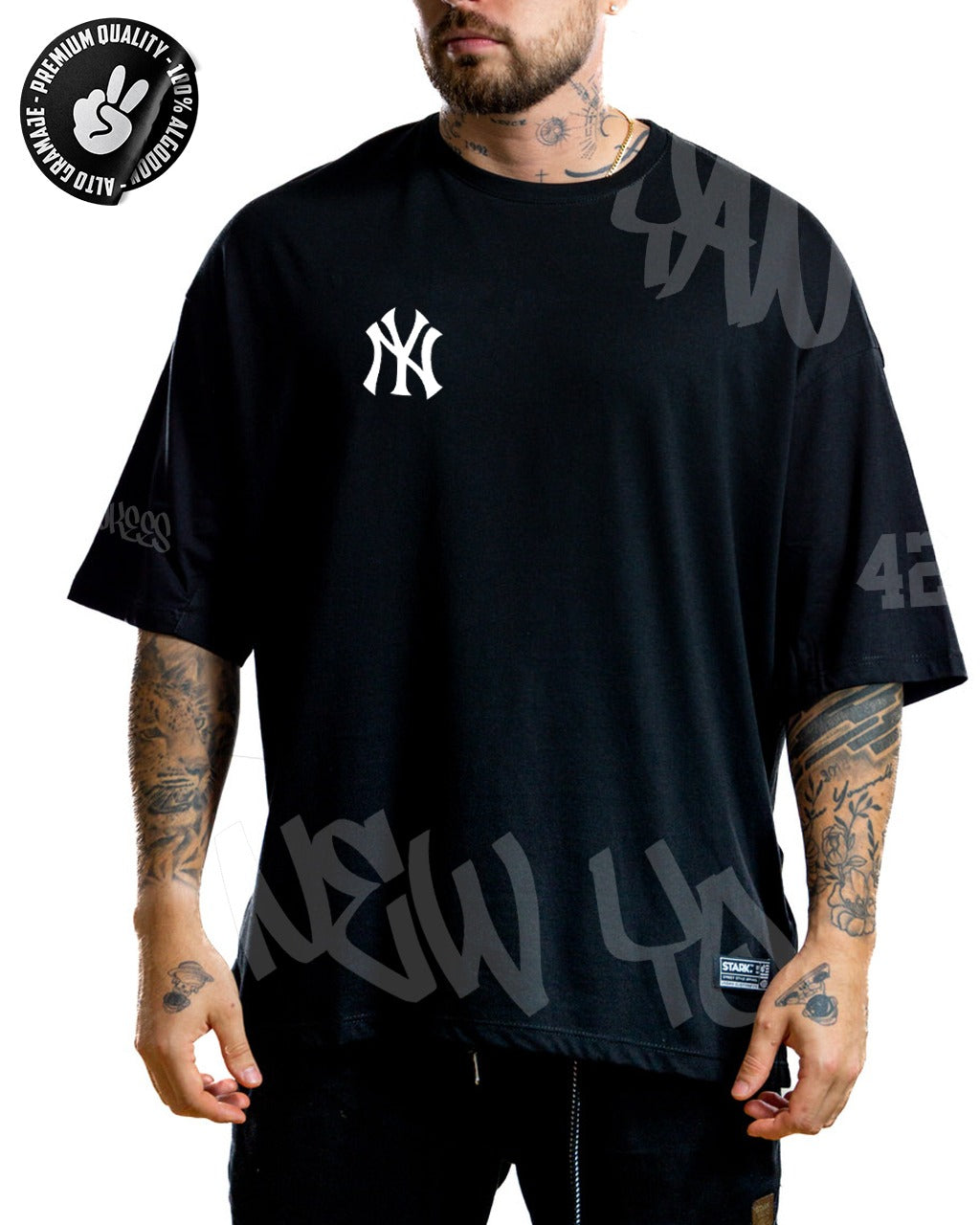 Oversize Negra New NY Alto Gramaje