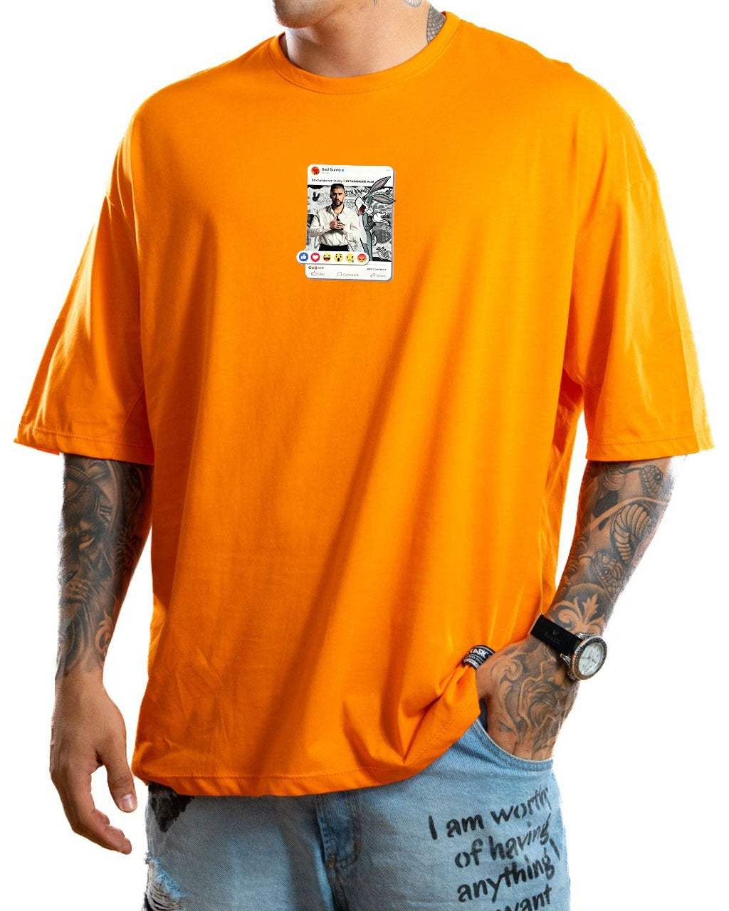 Oversize Naranja Electrico Bad Bunny