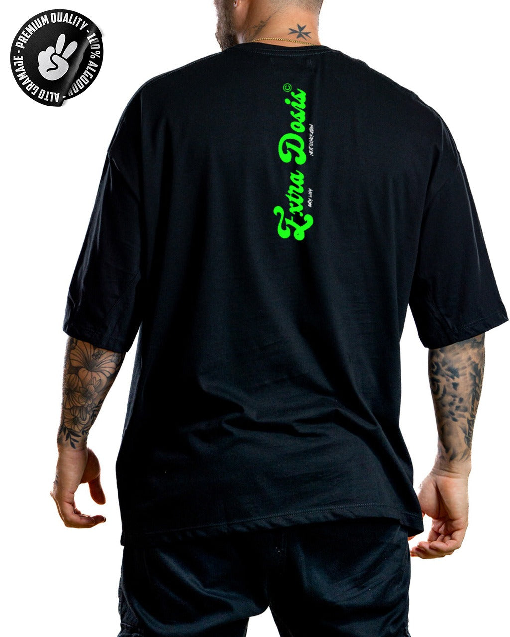 Oversize Negra M. Mouse Laked Alto Gramaje