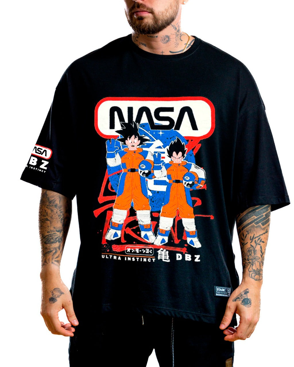 Oversize Negra Nasa Goku And Vegeta