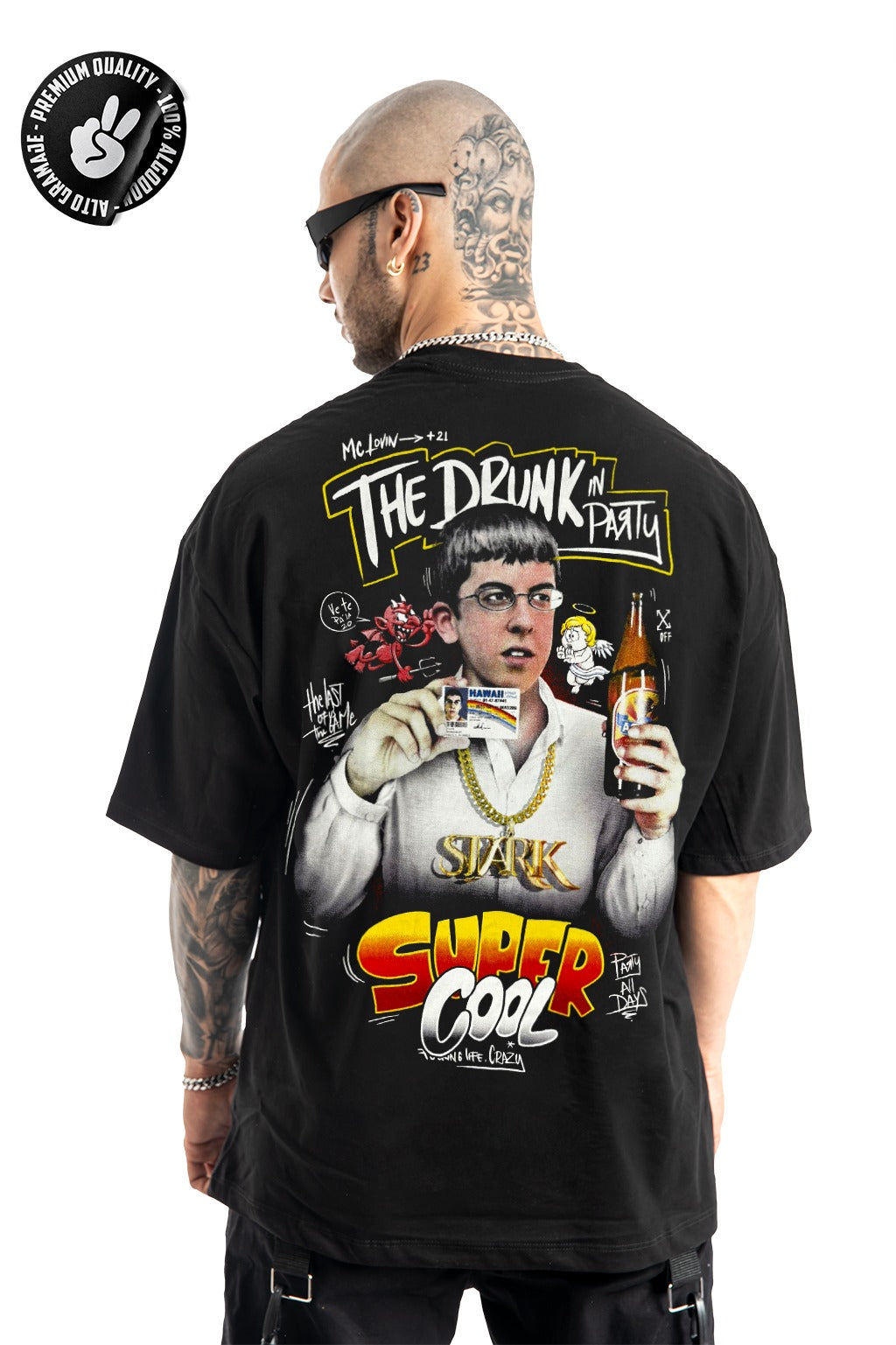 Oversize Negra Super Cool Alto Gramaje