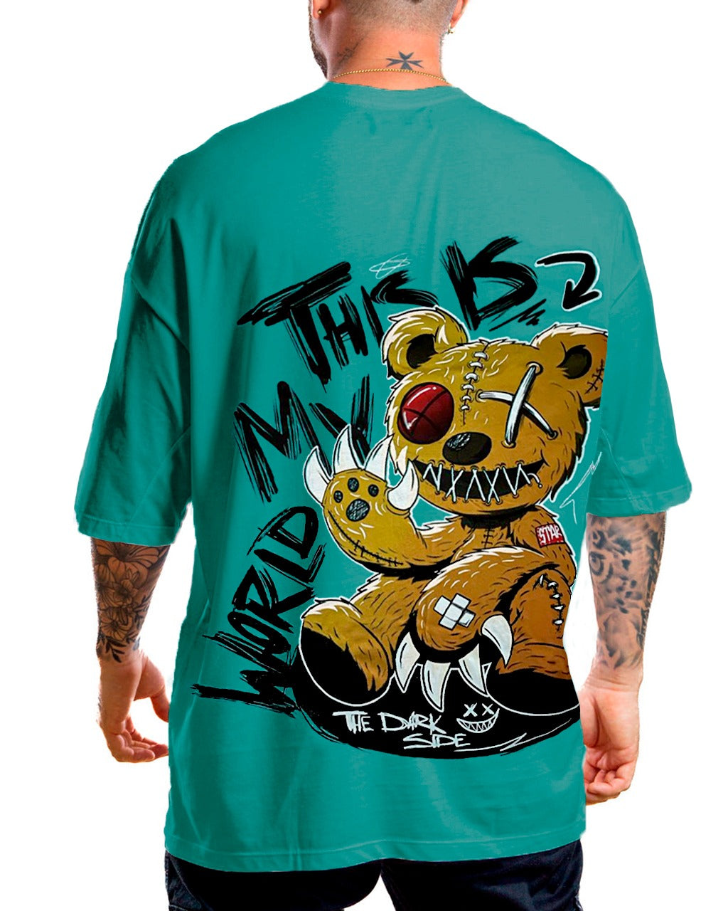 Oversize verde jade this is my world