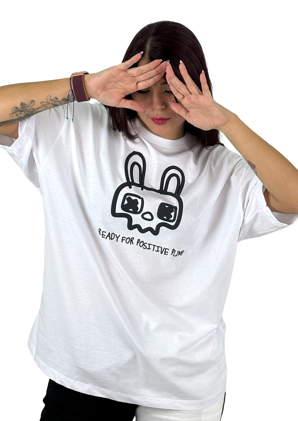 OVERSIZE BLANCA POSITIVE CONEJO