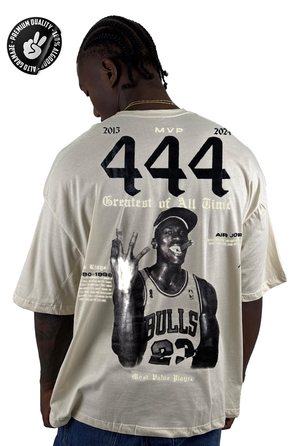 Oversize alto gramaje beige jordan 444