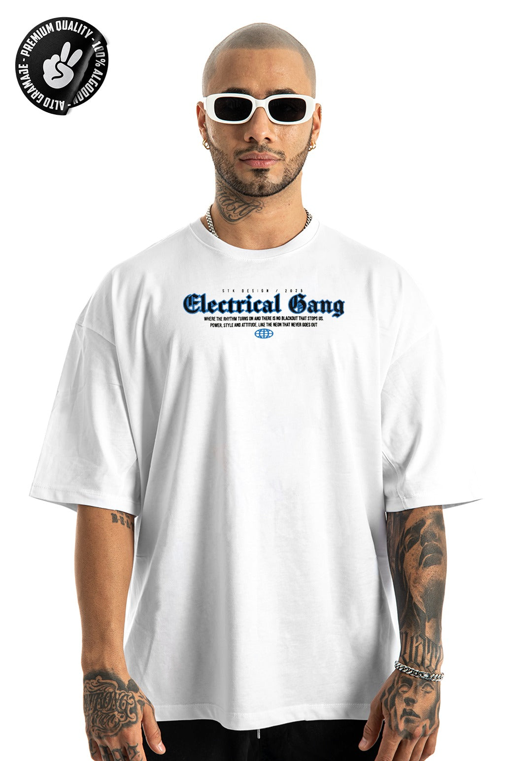Oversize Blanca Electrical Gang Alto Gramaje