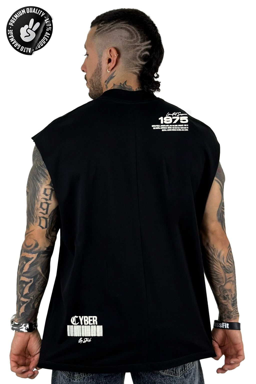 Camisilla Negra Alto Gramaje Metamorphosis