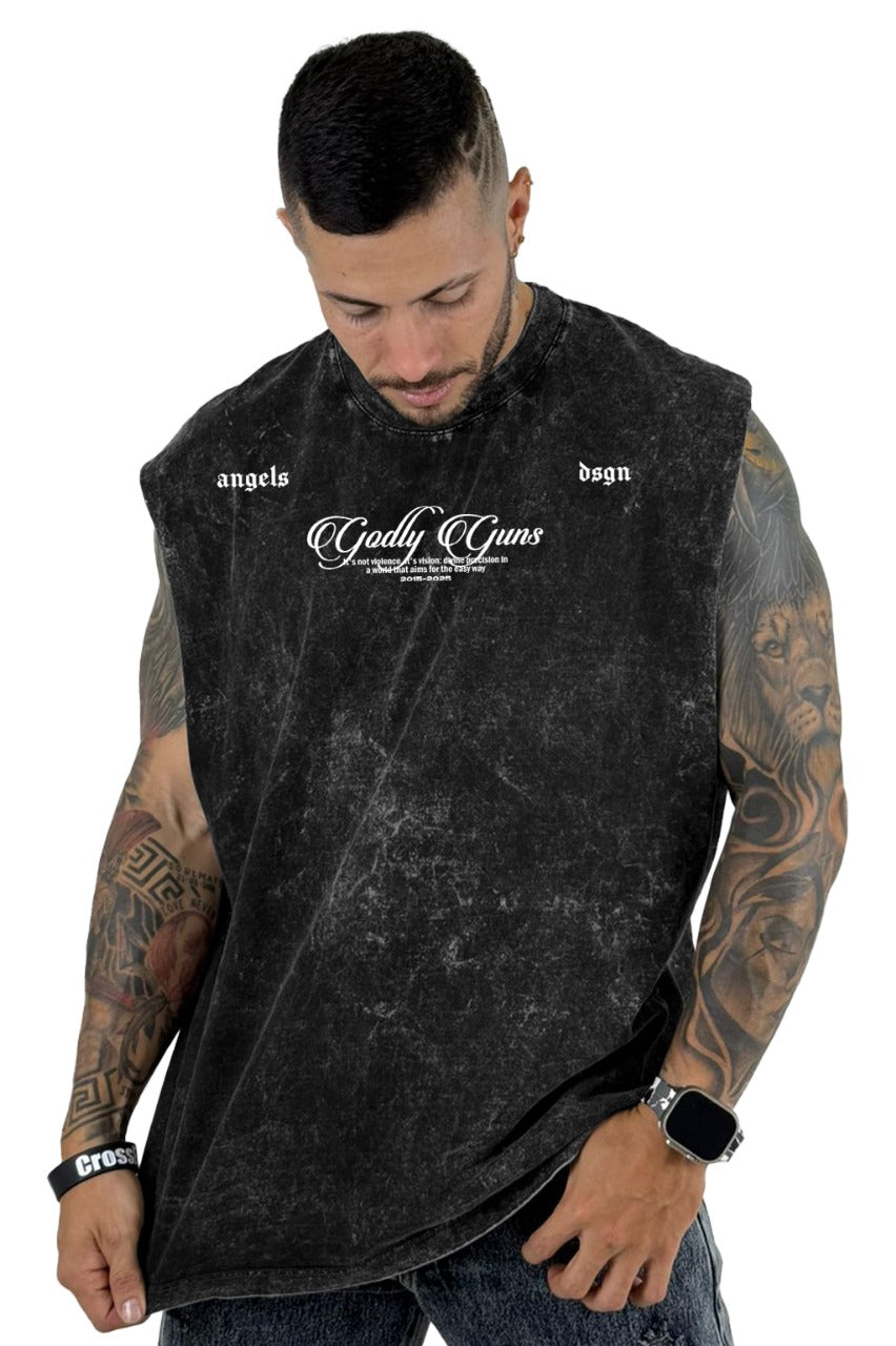 Camisilla Alto Gramaje sky Godly Guns