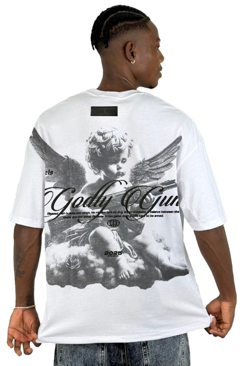 Oversize Blanca Godly Guns Alto Gramaje