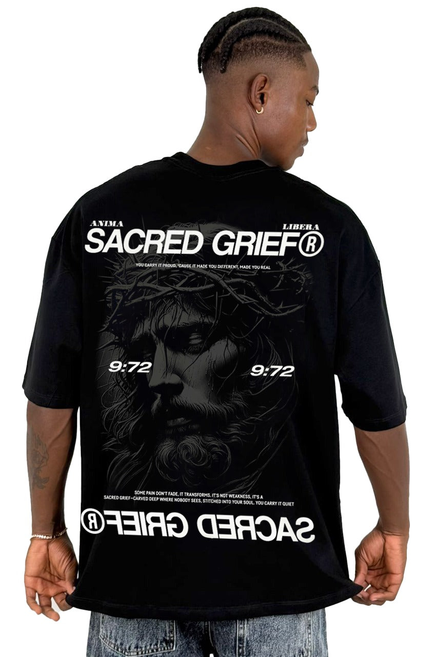 Oversize Negra Sacred Grief Alto Gramaje