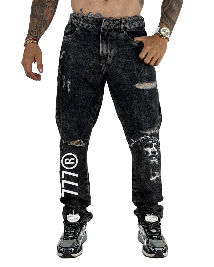 Regular Basico Negro Stamp 777 Cristo