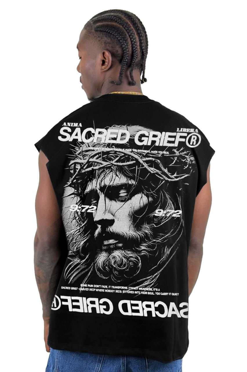 Camisilla Negra Sacred Grief Alto Gramaje